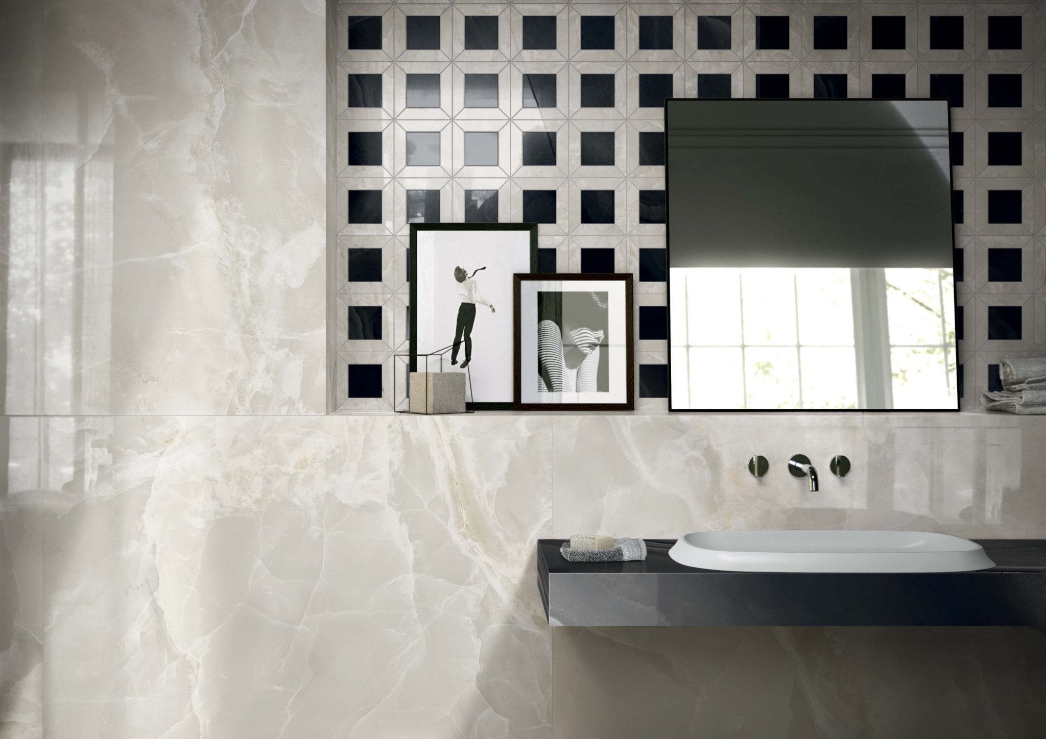 Cloudy White Porcelain Florim Field Tiles 24" X 48" Florim - Zicana Boutique - 10