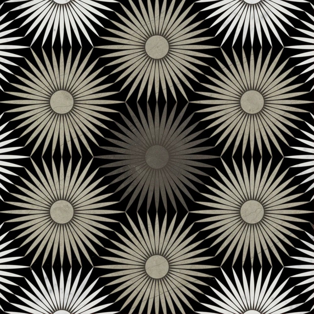 Constellation Blacklite Marble Waterjet Mosaic Artistic Tile - Zicana Boutique - 1