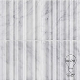 Craftsman Stripe Bianco Carrara Marble Dimensional Tile Artistic Tile - Zicana Boutique - 1