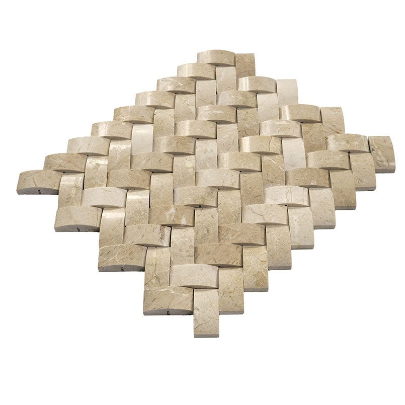 Crema Arched Marble MSI Mosaic Tiles 12" X 12" Herringbone Pattern MSI - Zicana Boutique - 4