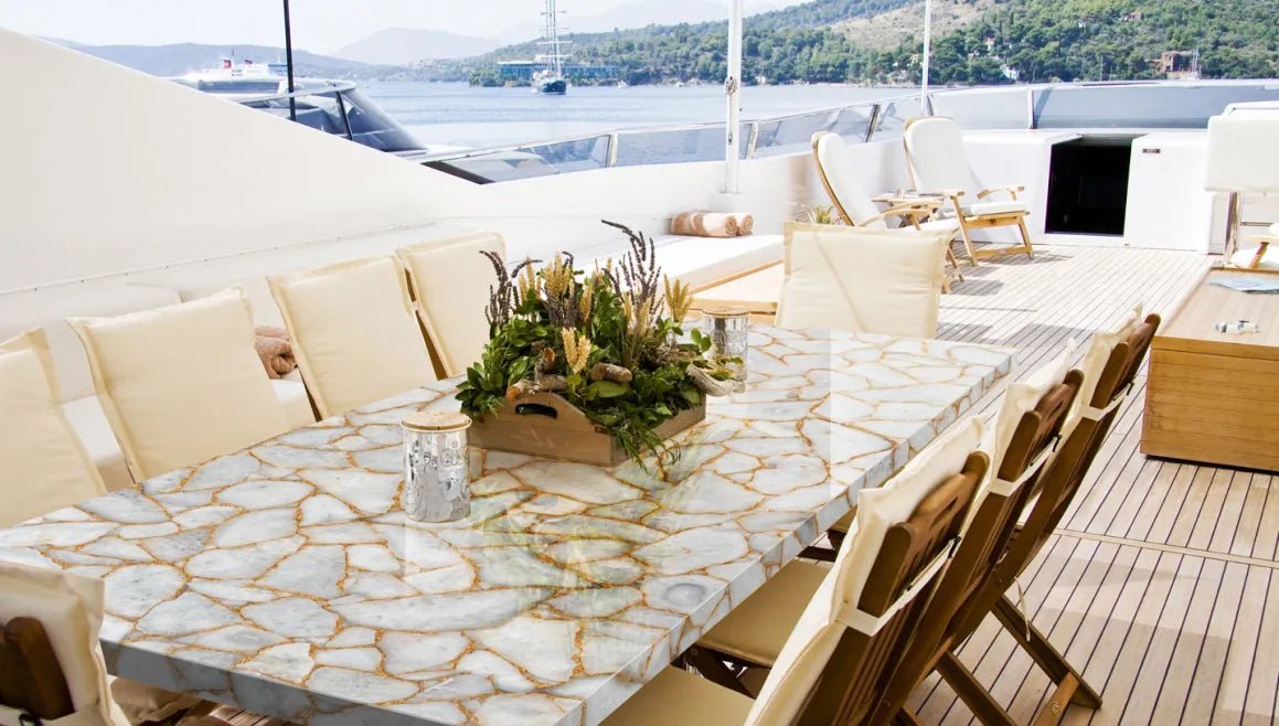 Crystal Agate Gold Gemstone Zicana Boutique - Zicana Boutique - 2