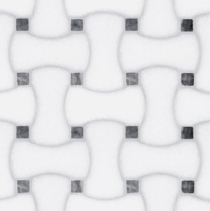 Curvello Delli Marble Weave Waterjet Mosaic Zicana Boutique - Zicana Boutique - 1