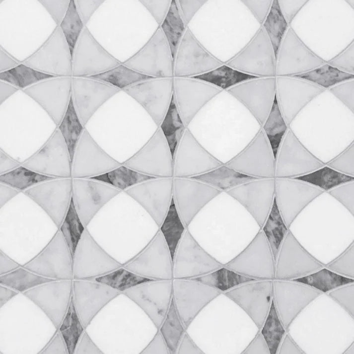 Curvona Aurea Circa Marble Waterjet Mosaic Zicana Boutique - Zicana Boutique - 1