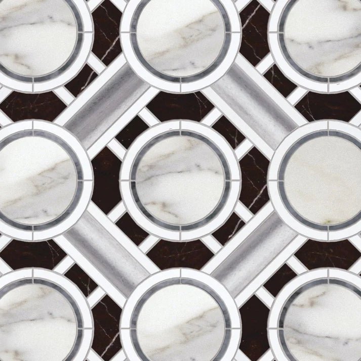 Curvona Depar Circa Marble Waterjet Mosaic Zicana Boutique - Zicana Boutique - 1