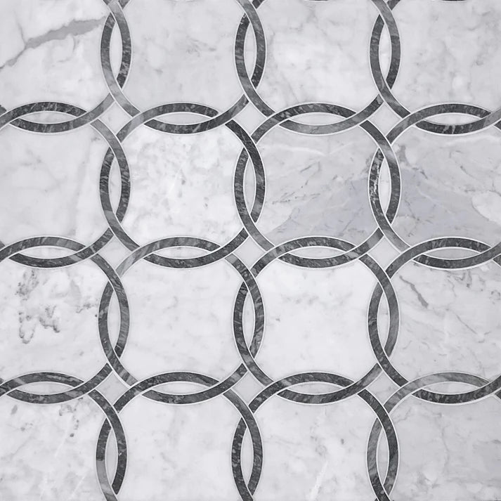 Curvona Gliora Circa Marble Waterjet Mosaic Zicana Boutique - Zicana Boutique - 1