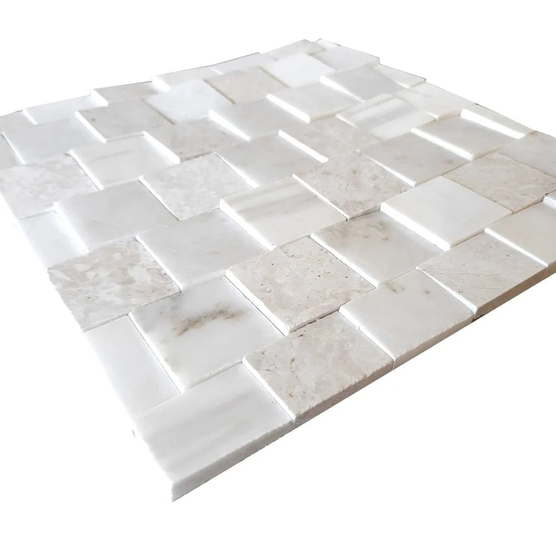 Dakota 3D StrataStone 2" Marble Mosaic Tile Zicana Boutique - Zicana Boutique - 2