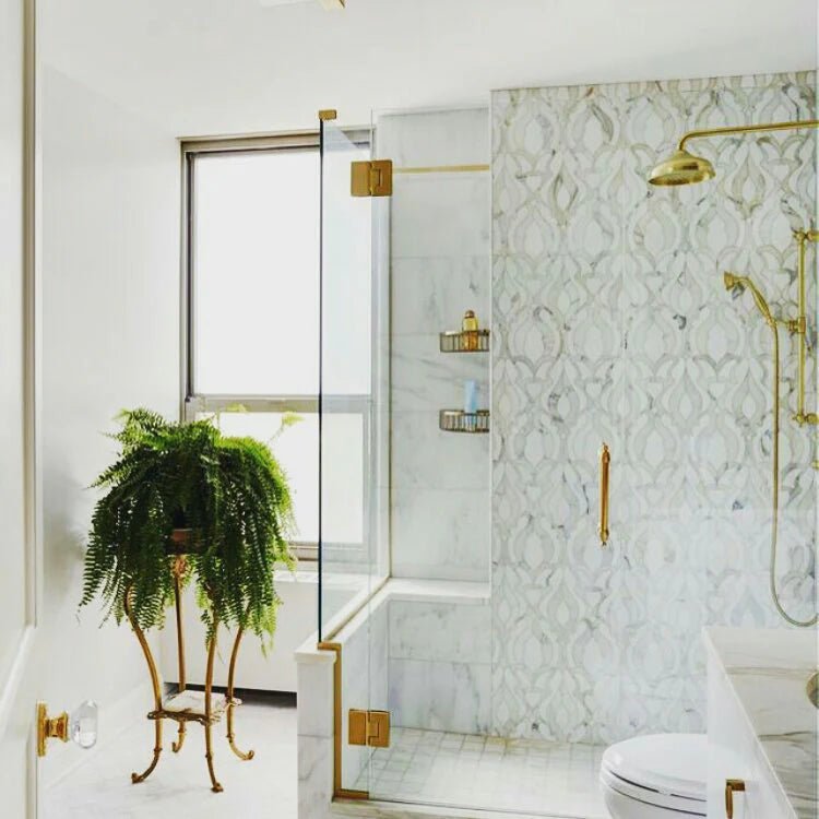 Damask Blanc Waterjet Mosaic Artistic Tile - Zicana Boutique - 2