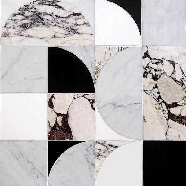 Decova Bali Geometric Marble Waterjet Mosaic Zicana Boutique - Zicana Boutique - 1