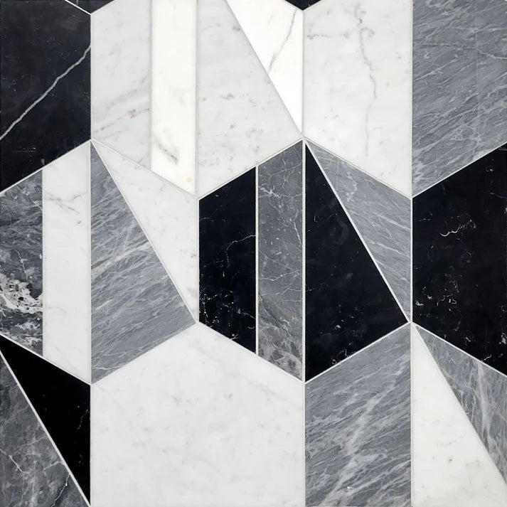 Decova Indus Abstract Marble Waterjet Mosaic Zicana Boutique - Zicana Boutique - 1
