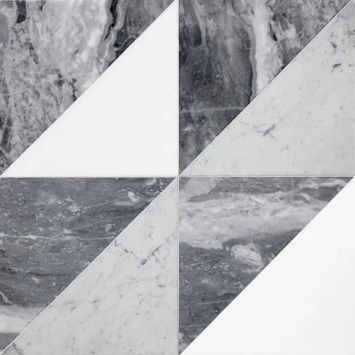 Decova Mia Traingles Marble Waterjet Mosaic Zicana Boutique - Zicana Boutique - 1