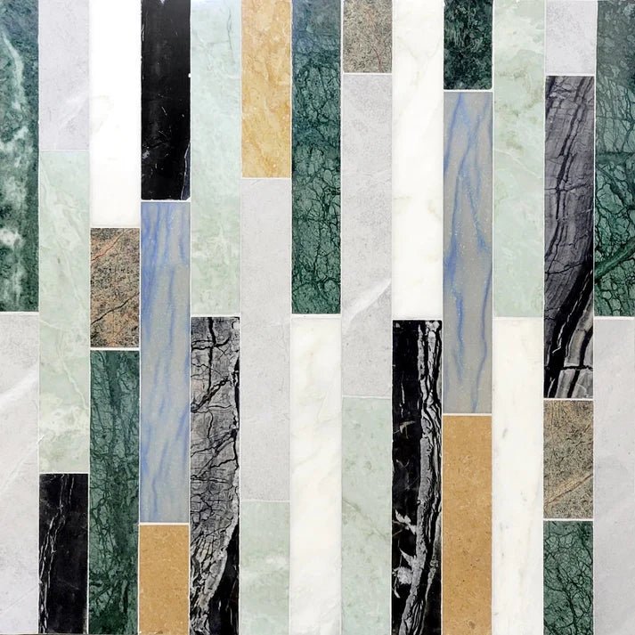 Decova Olin Linear Marble Waterjet Mosaic Zicana Boutique - Zicana Boutique - 1