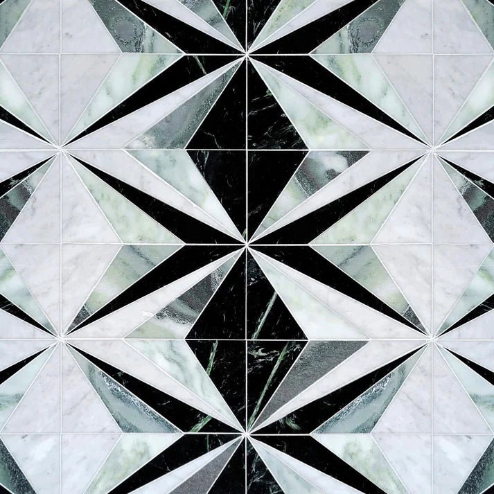 Decova Puna Abstract Marble Waterjet Mosaic Zicana Boutique - Zicana Boutique - 1