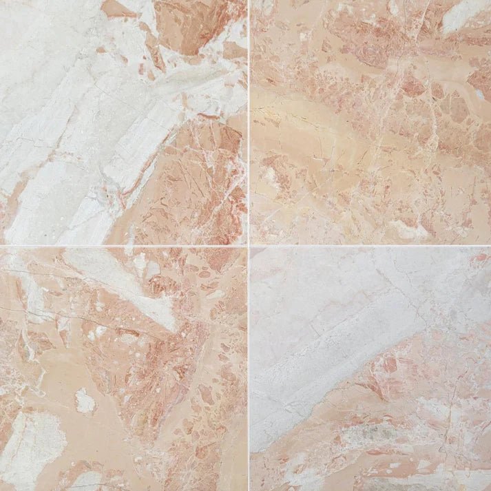 Desert Peach Polished Marble Field Tile 12''x12'' Zicana Boutique - Zicana Boutique - 1