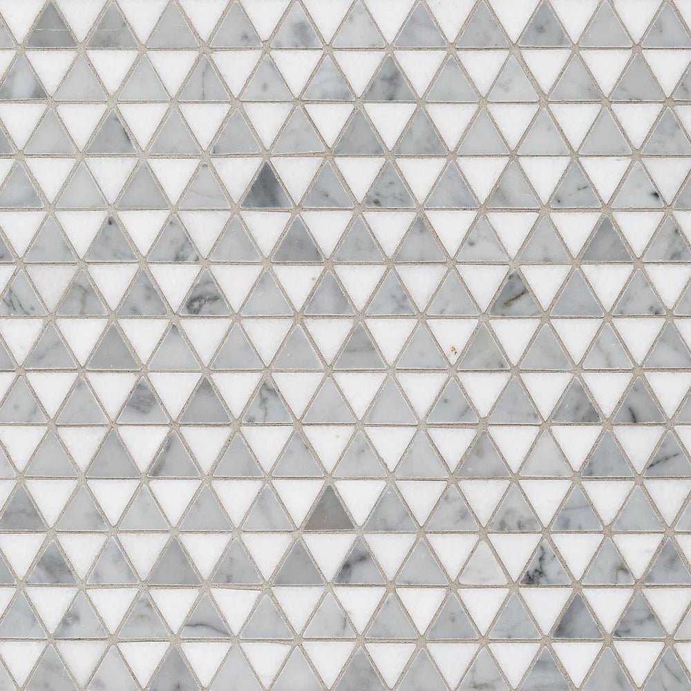 Doge Light Grey Mosaic Triangle Artistic Tile - Zicana Boutique - 1