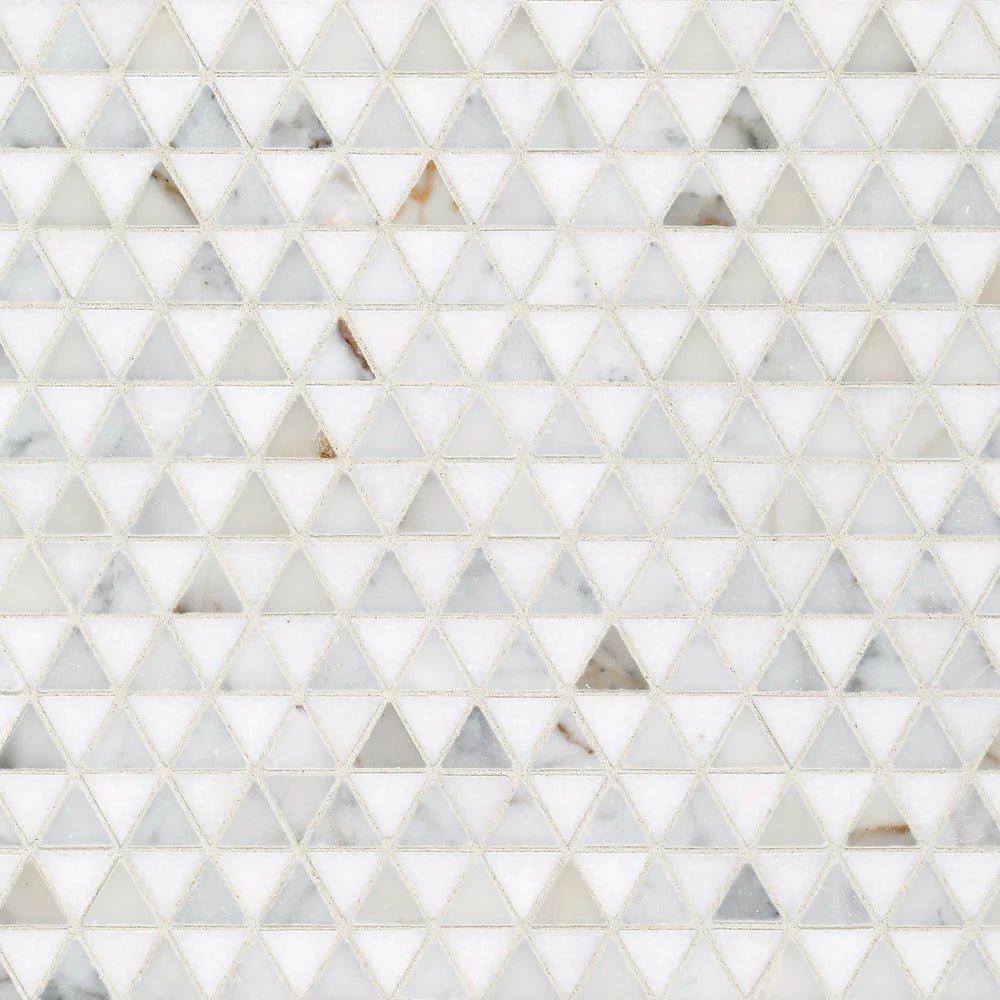 Doge White Mosaic Triangle Artistic Tile - Zicana Boutique - 1