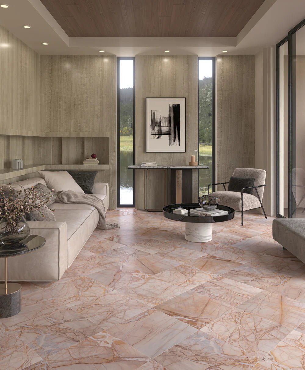 Dolomiti Sunset Marble Tile 18" x 18" Zicana Boutique - Zicana Boutique - 2