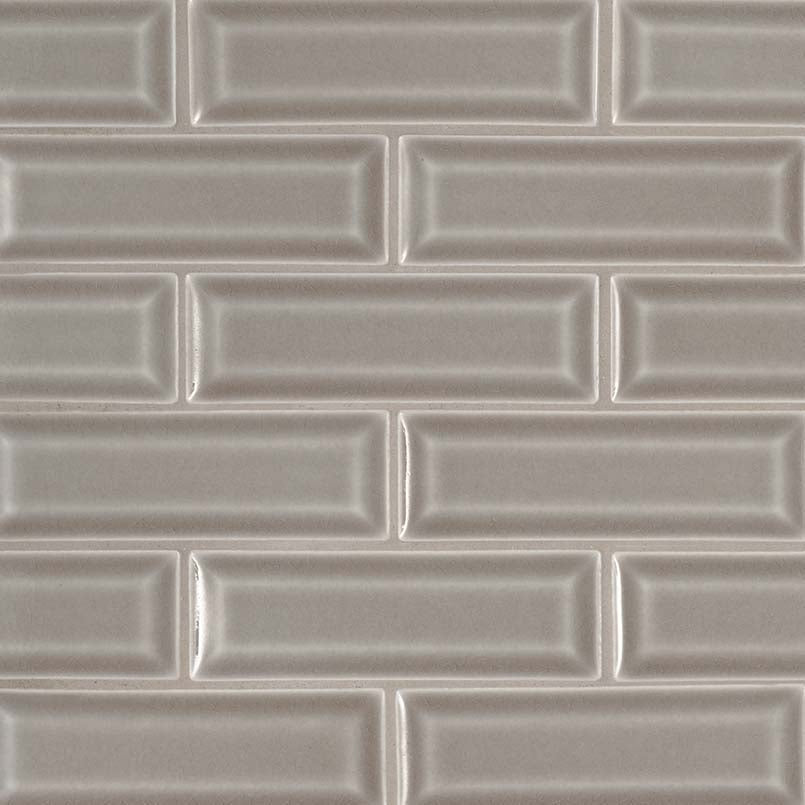 Dove Gray Beveled Ceramic MSI Mosaic Tiles 2" X 6" Subway Pattern MSI - Zicana Boutique - 1