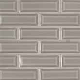 Dove Gray Beveled Ceramic MSI Mosaic Tiles 2" X 6" Subway Pattern MSI - Zicana Boutique - 1