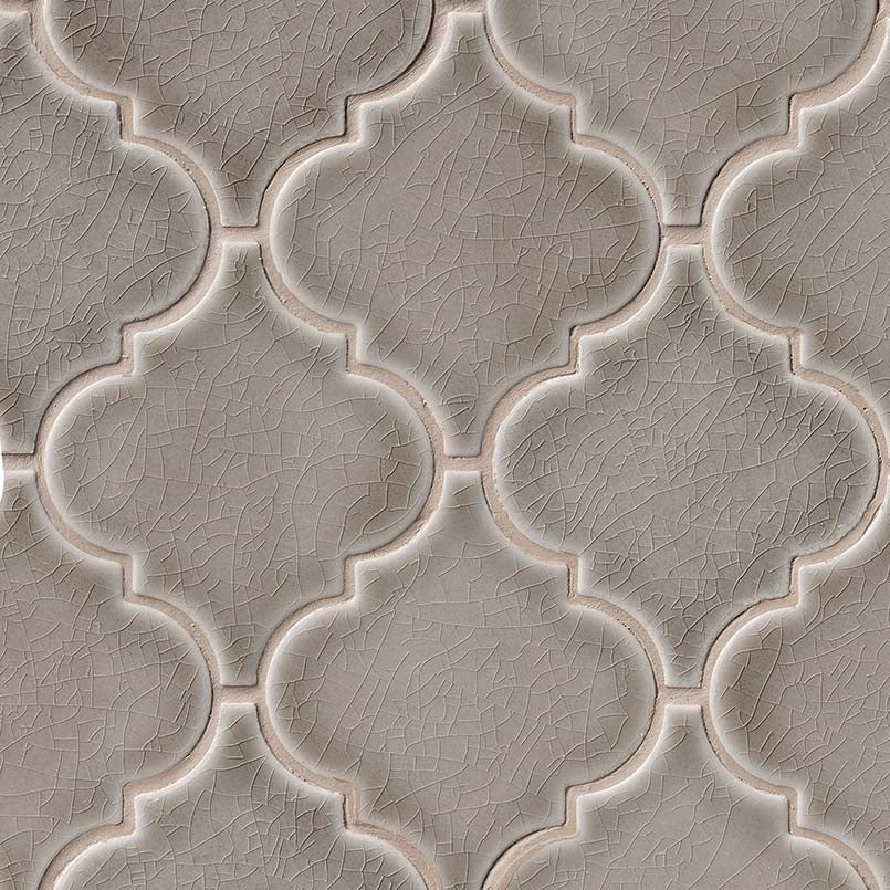 Dove Gray Ceramic MSI Mosaic Tiles 11" X 15" Arabesque Pattern MSI - Zicana Boutique - 1
