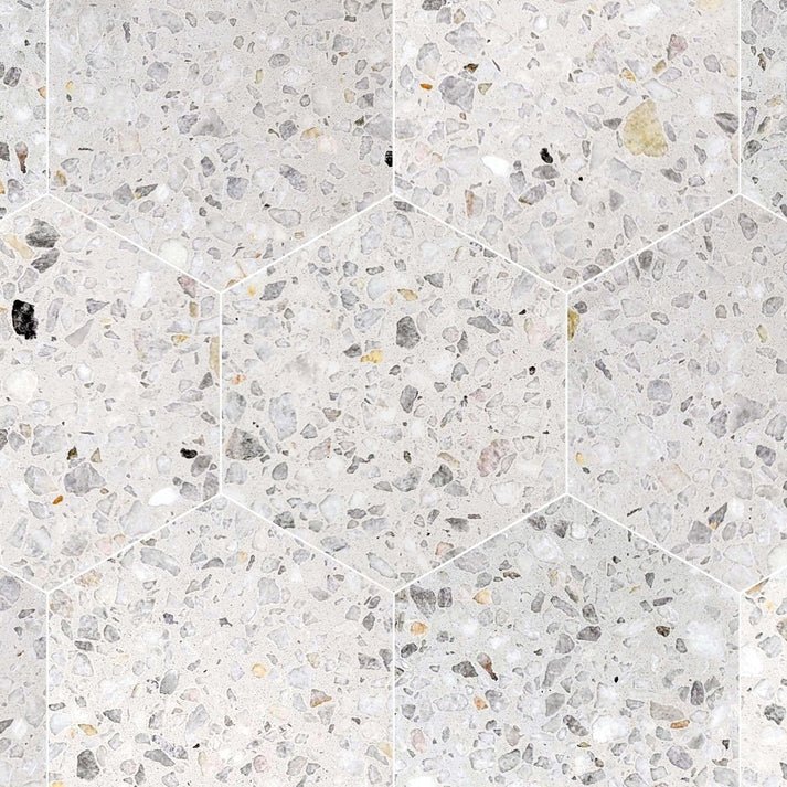 Dune Honed Terrazzo 10 1/2'' Hexagon Zicana Boutique - Zicana Boutique - 1