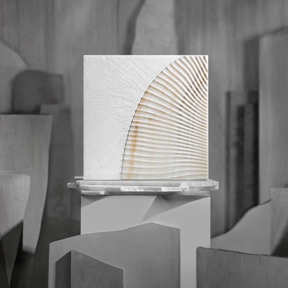 Duo by Alison Rose Calacatta Gold/Vanilla Onyx Decorative Tile Artistic Tile - Zicana Boutique - 4