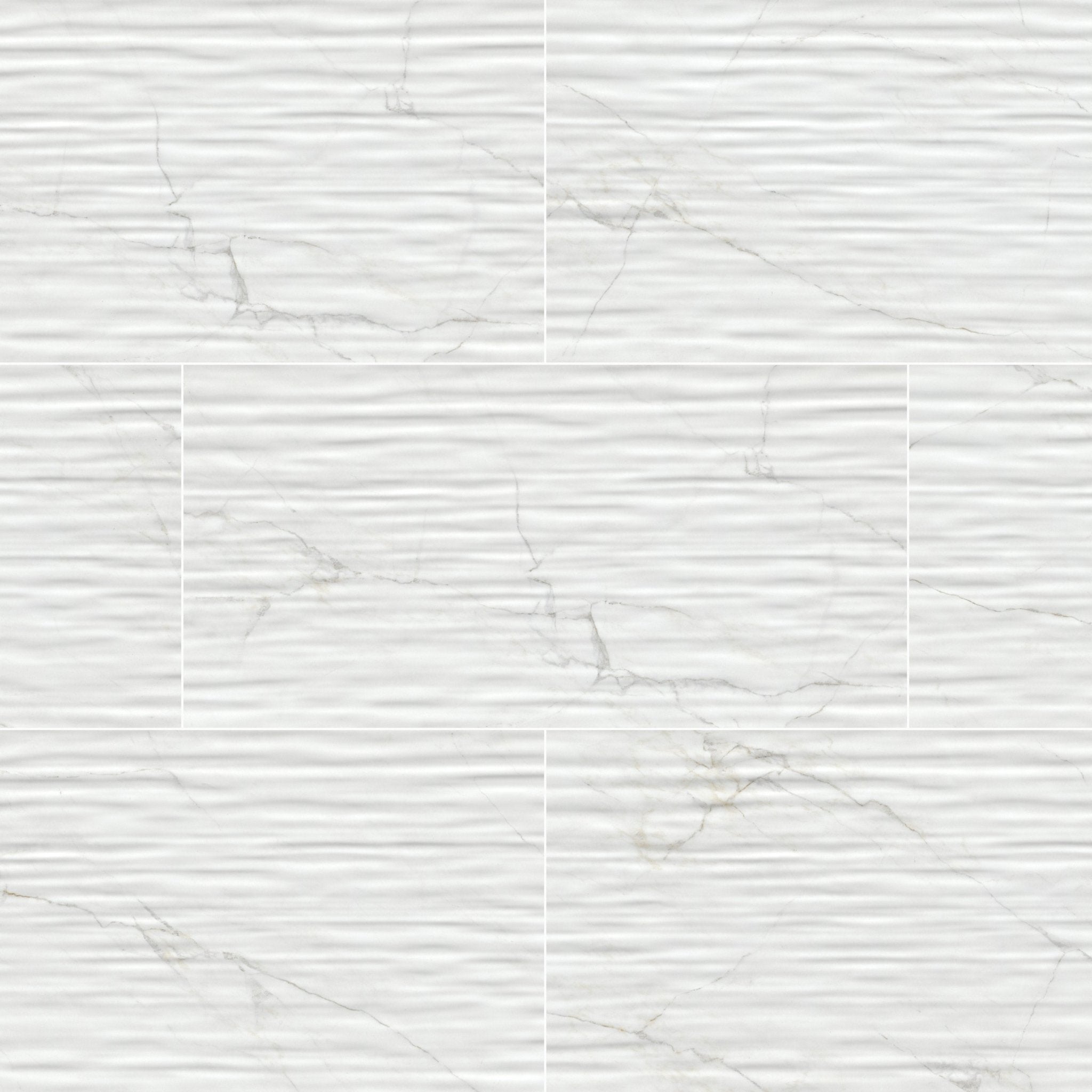 Dymo Calacatta White Ceramic MSI Field Tiles 12" X 24" Stripe Pattern MSI - Zicana Boutique - 1