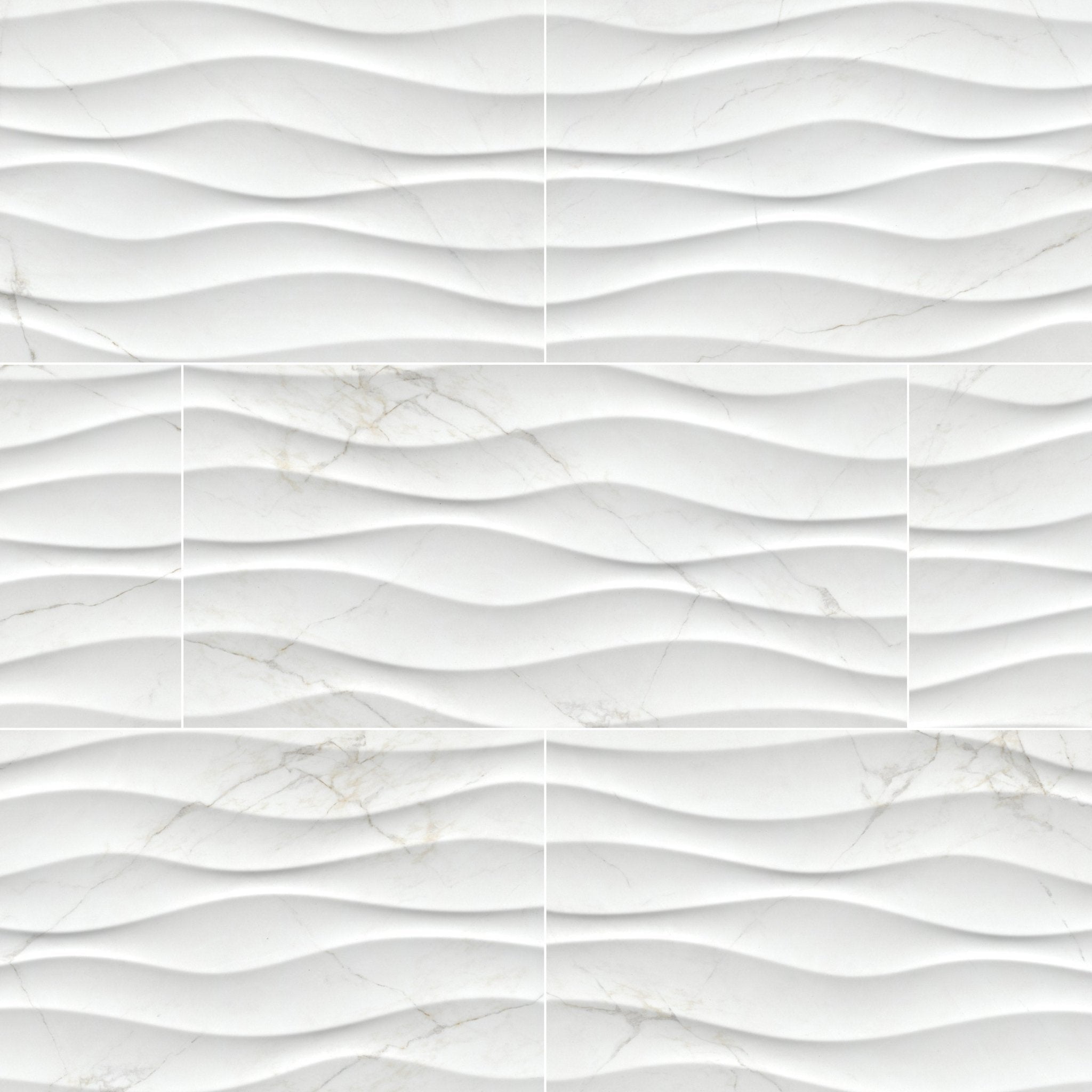 Dymo Calacatta White Ceramic MSI Field Tiles 12" X 24" Wavy Pattern MSI - Zicana Boutique - 1