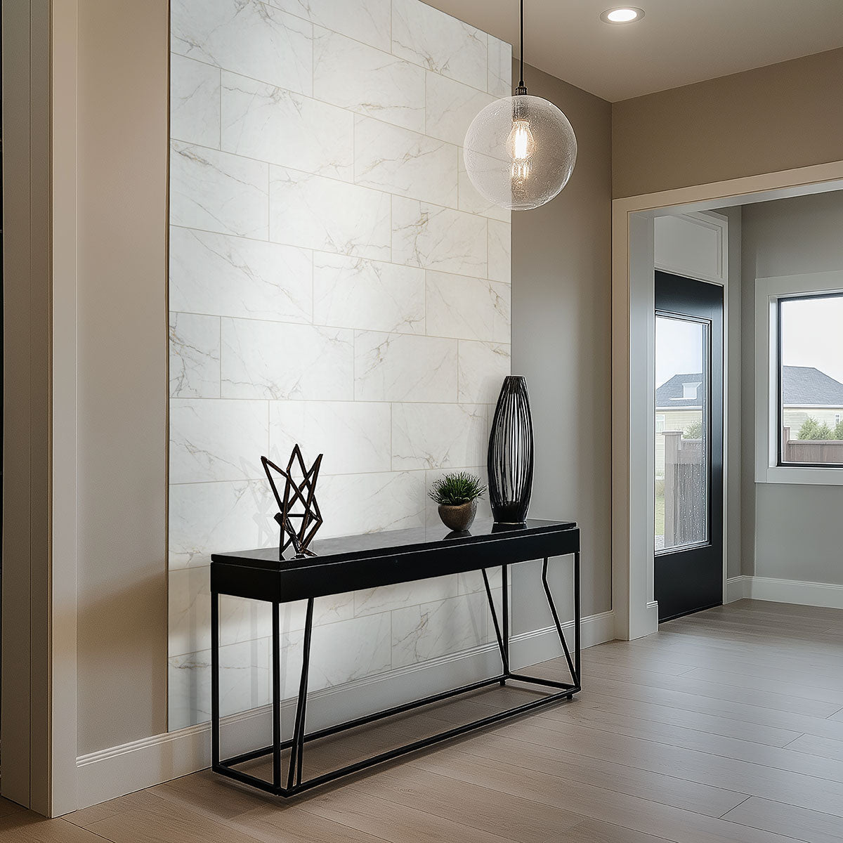 Dymo Calacatta White Ceramic MSI Field Tiles 12" X 24" MSI - Zicana Boutique - 10