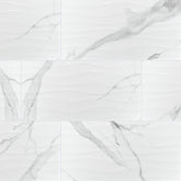 Dymo Statuary White Ceramic MSI Field Tiles 12" X 24" Wavy Pattern MSI - Zicana Boutique - 1