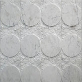 Eclipse Taj White Marble Dimensional Tile Artistic Tile - Zicana Boutique - 1