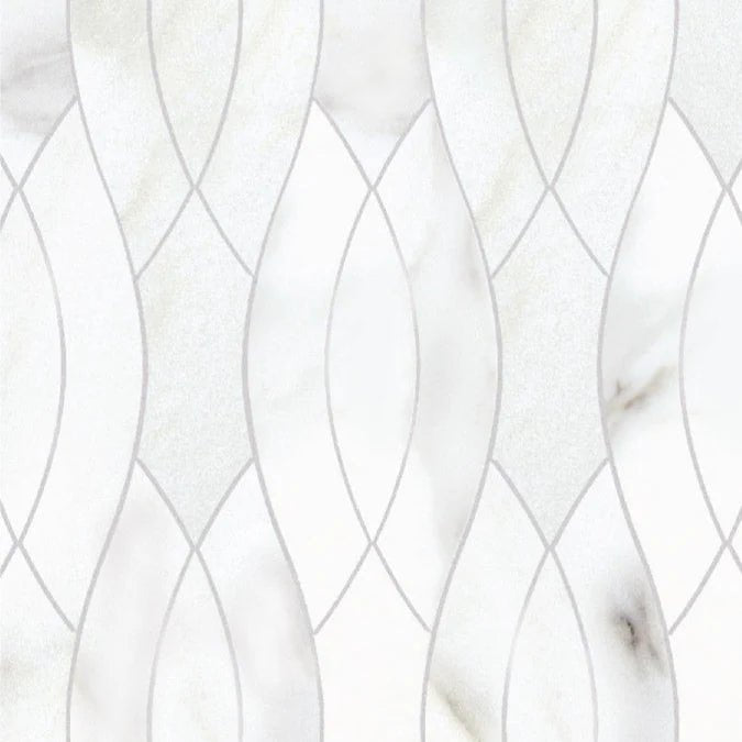 Essenza Litta Geometric Waterjet Marble Tile Zicana Boutique - Zicana Boutique - 1