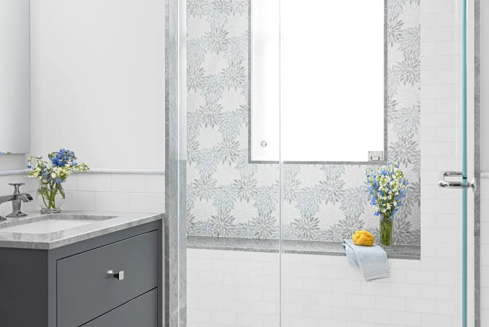 Estrella Grande Azul Waterjet Mosaic Artistic Tile - Zicana Boutique - 3