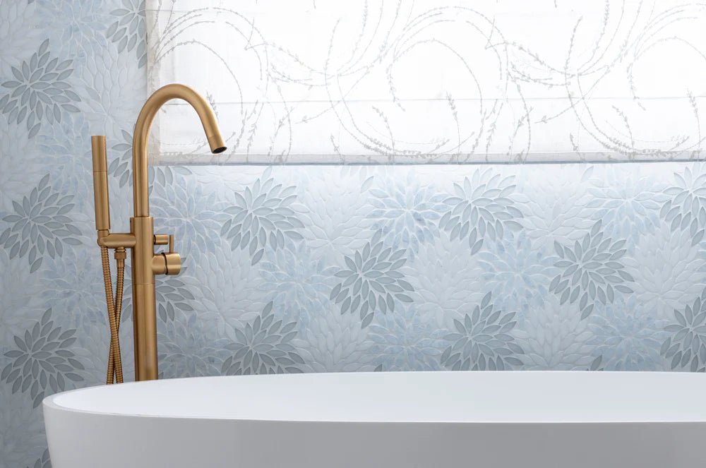 Estrella Grande Azul Waterjet Mosaic Artistic Tile - Zicana Boutique - 2