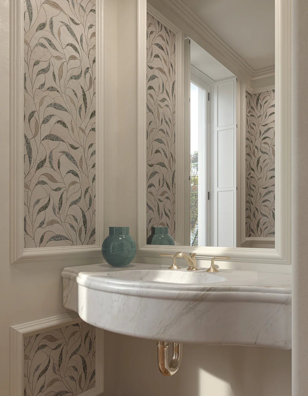 Folium Leaf Waterjet Mosaic Zicana Boutique - Zicana Boutique - 2