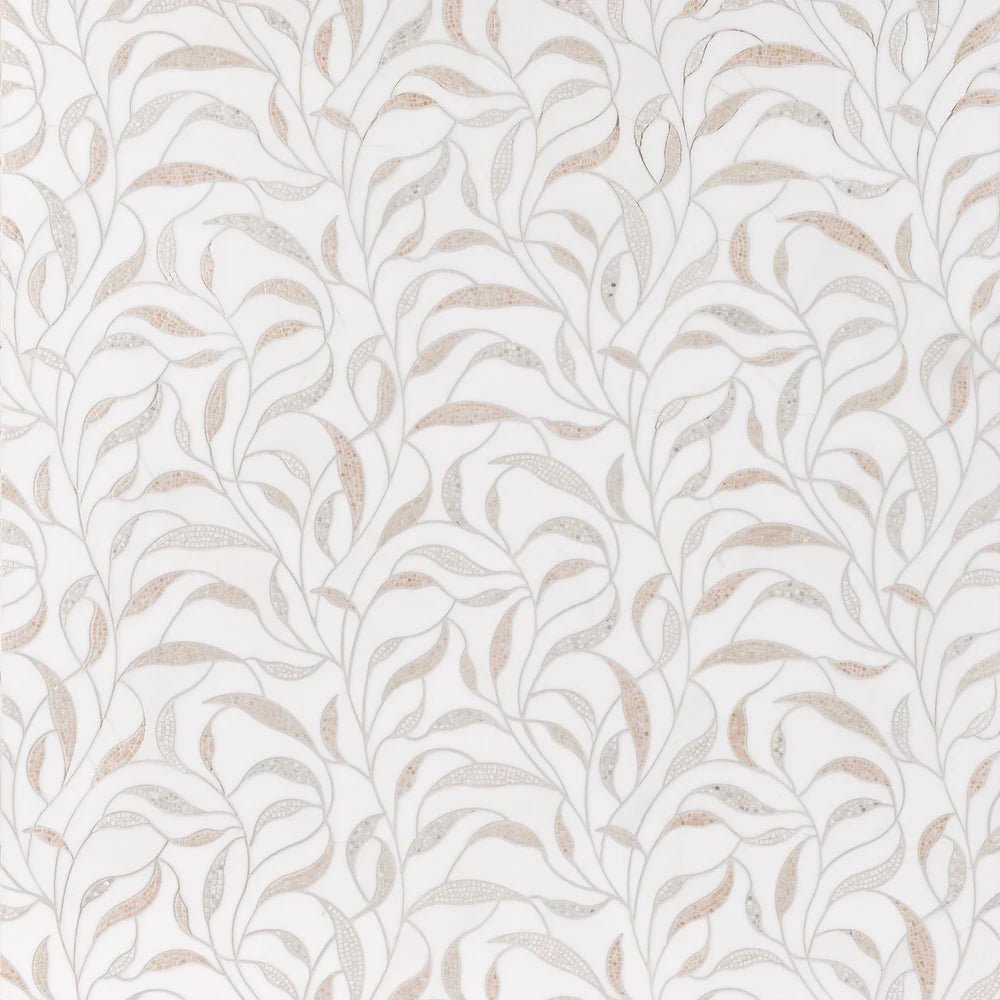 Folium Wheat Waterjet Mosaic Zicana Boutique - Zicana Boutique - 1