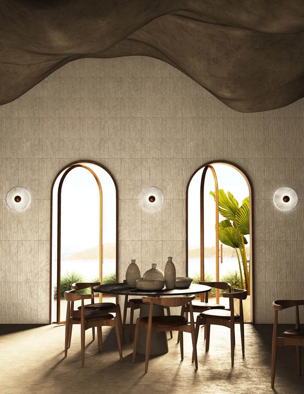 Forest By Lori Weitzner Bianco Carrara Marble Decorative Tile Zicana Boutique - Zicana Boutique - 5