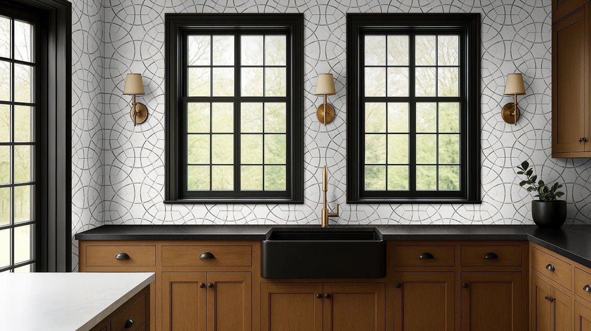 Geoglam Cloud Porcelain MSI Field Tiles 11" X 13" Hexagon MSI - Zicana Boutique - 2