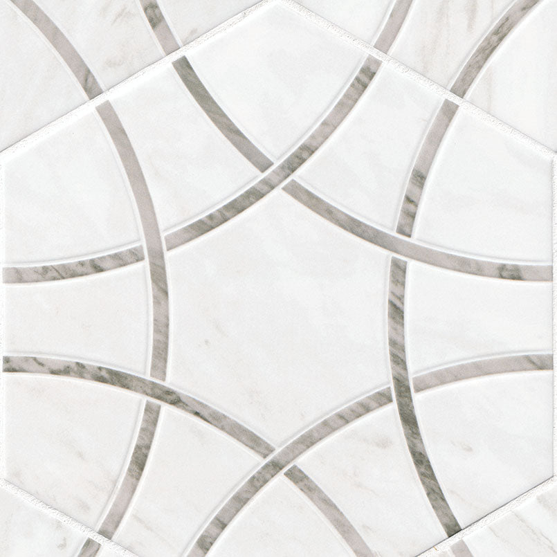 Geoglam Cloud Porcelain MSI Field Tiles 11" X 13" Hexagon MSI - Zicana Boutique - 1