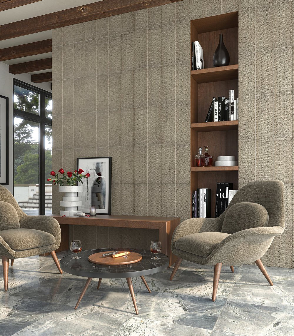 Grand Tour Martello Silver Limestone Decorative Tile Zicana Boutique - Zicana Boutique - 2