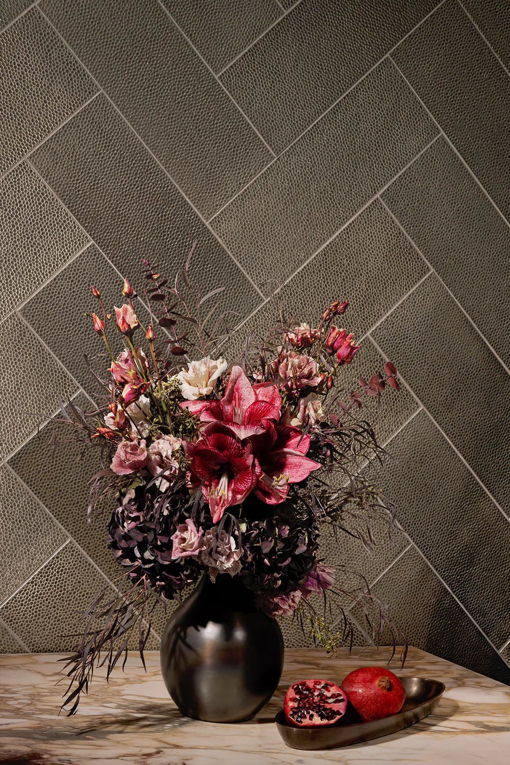 Grand Tour Martello Silver Limestone Decorative Tile Zicana Boutique - Zicana Boutique - 3