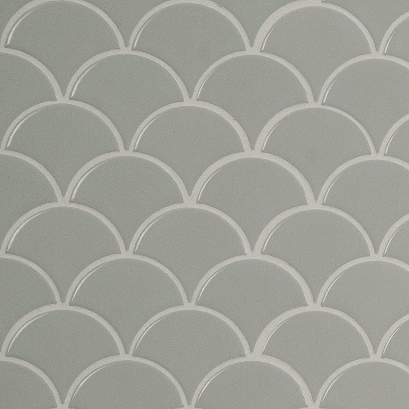 Gray Porcelain MSI Field Tiles 10" X 13" Fish Scale Pattern MSI - Zicana Boutique - 1