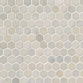 Greecian White Marble MSI Mosaic Tiles 12" X 12" 1" Hexagon Pattern MSI - Zicana Boutique - 1