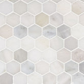 Greecian White Marble MSI Mosaic Tiles 12" X 12" 2" Hexagon Pattern MSI - Zicana Boutique - 1