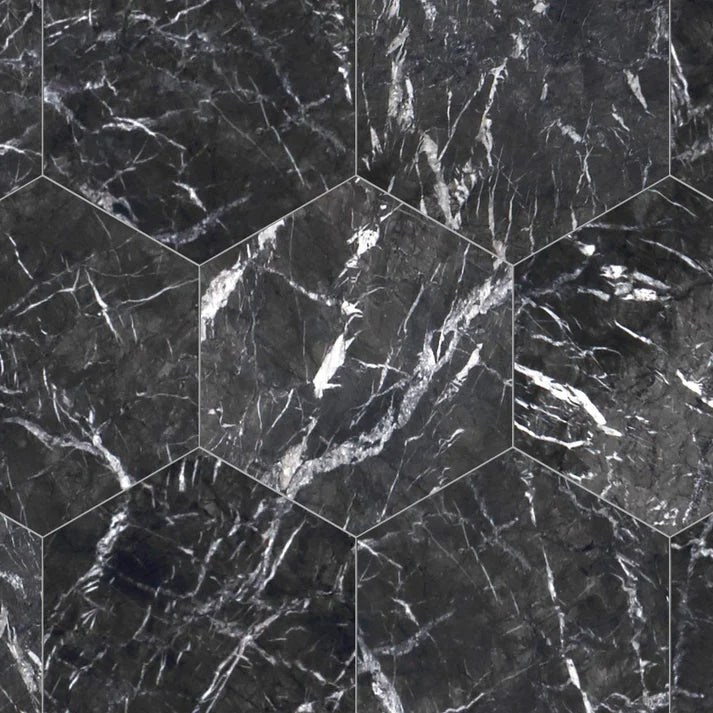 Grigio Pearl Marble 10 1/2'' Hexagon Zicana Boutique - Zicana Boutique - 1