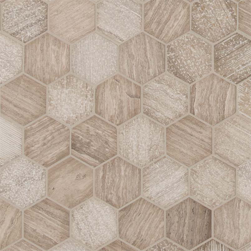 Honey Comb Marble MSI Mosaic Tiles 12" X 12" MSI - Zicana Boutique - 1