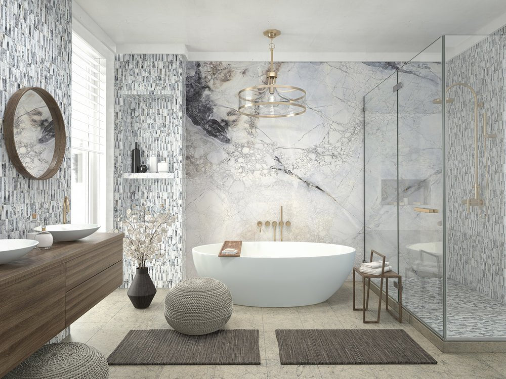 Invisible Blue Marble Mosaic Artistic Tile - Zicana Boutique - 3