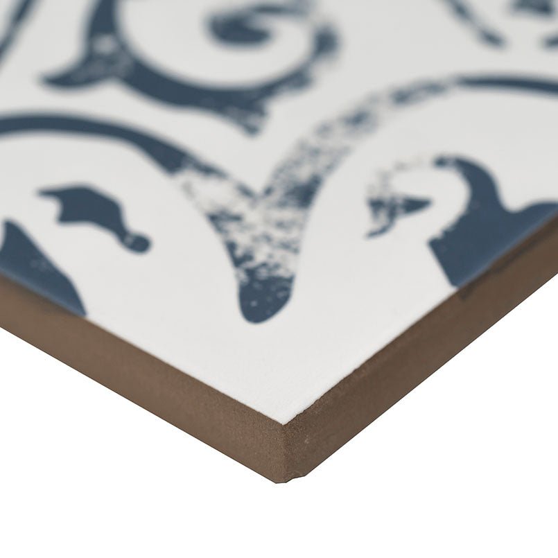 Kenzzi Indigo Encaustic Porcelain MSI Field Tiles 8" X 8" MSI - Zicana Boutique - 3