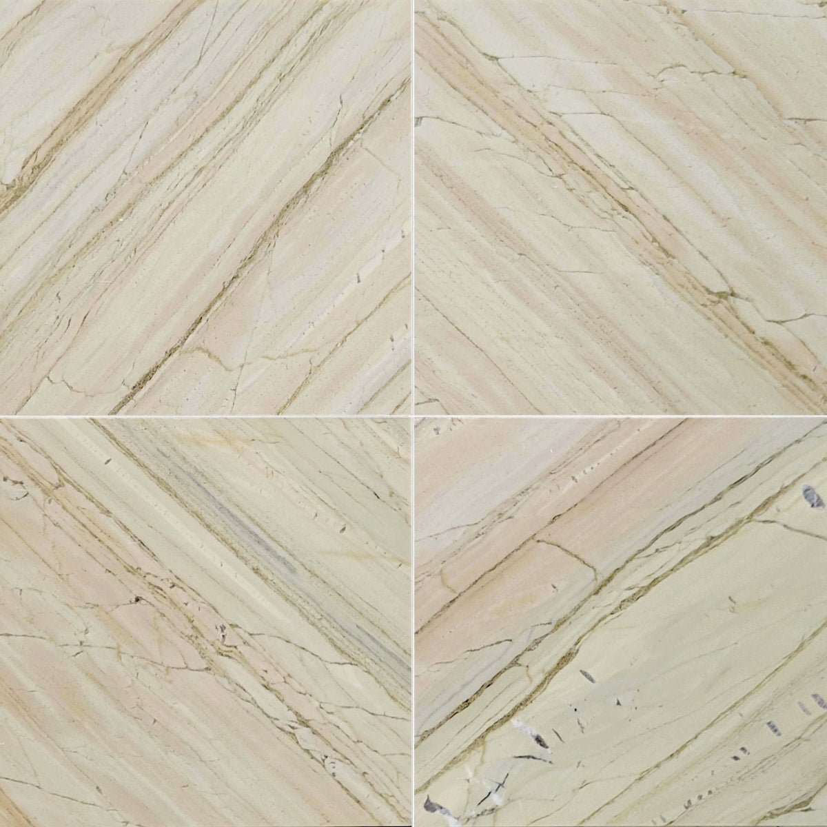 Lime Polished Marble Field Tile 12''x12''x3/8'' Zicana Boutique - Zicana Boutique - 1