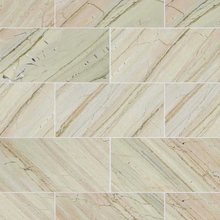 Lime Polished Marble Field Tile 6''x12'' Zicana Boutique - Zicana Boutique - 1