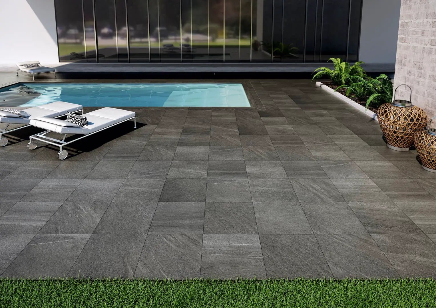 Limestone Coal Raphael 24" x 24" Pavers Raphael Porcelain - Zicana Boutique - 2